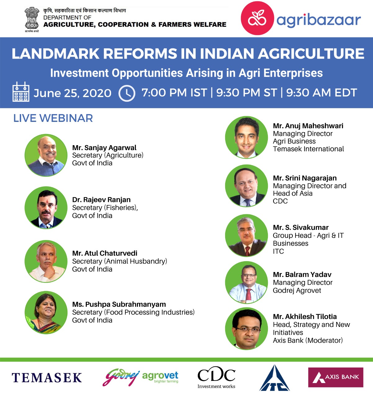 webinar on indian agriculture