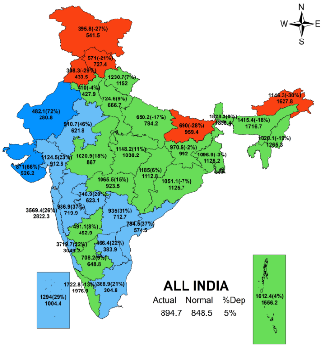 South-West Monsoon & Kharif Acreage – 26th September 2024