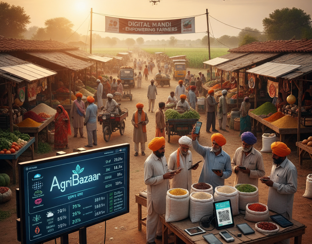 How is the digital agriculture marketplace in India enabling real-time price discovery & direct farmer-buyer linkages?