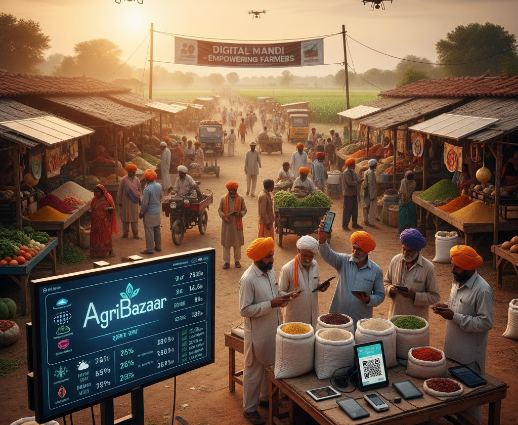 How is the digital agriculture marketplace in India enabling real-time price discovery & direct farmer-buyer linkages?